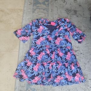 Lilly Pulitzer Dress in Navy and Pink Floral